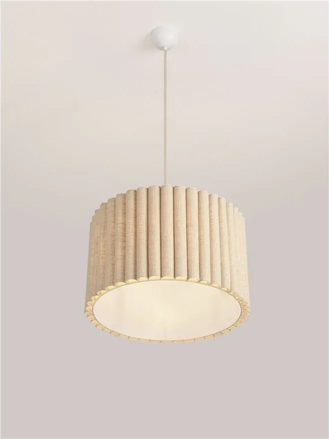 Lustra suspendata cu abajur din in galben Nos