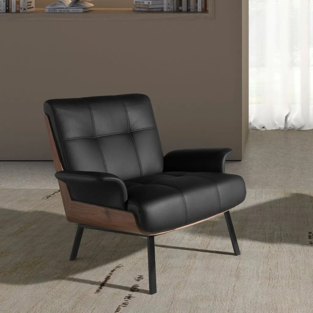 Fotoliu elegant design italian Black-Walnut