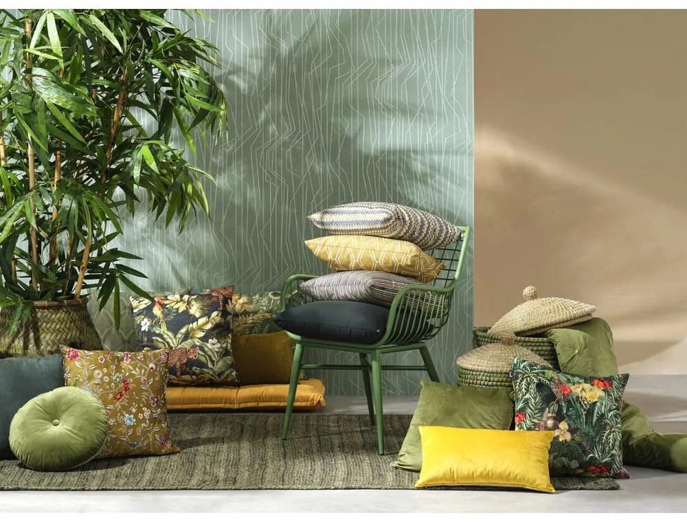 Pernă pentru scaun de grădină galbenă 50x123 cm Cuba – Hartman