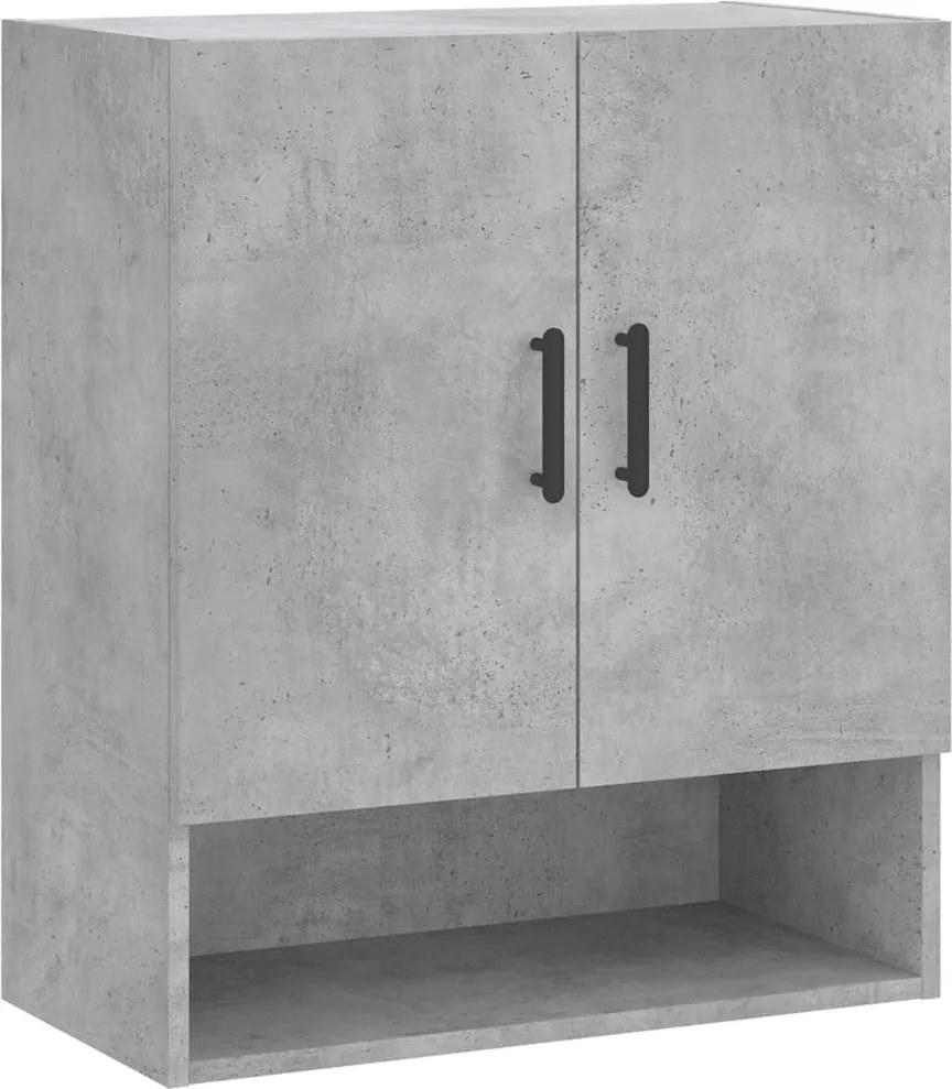 vidaXL Dulap de perete, gri beton, 60x31x70 cm, lemn compozit