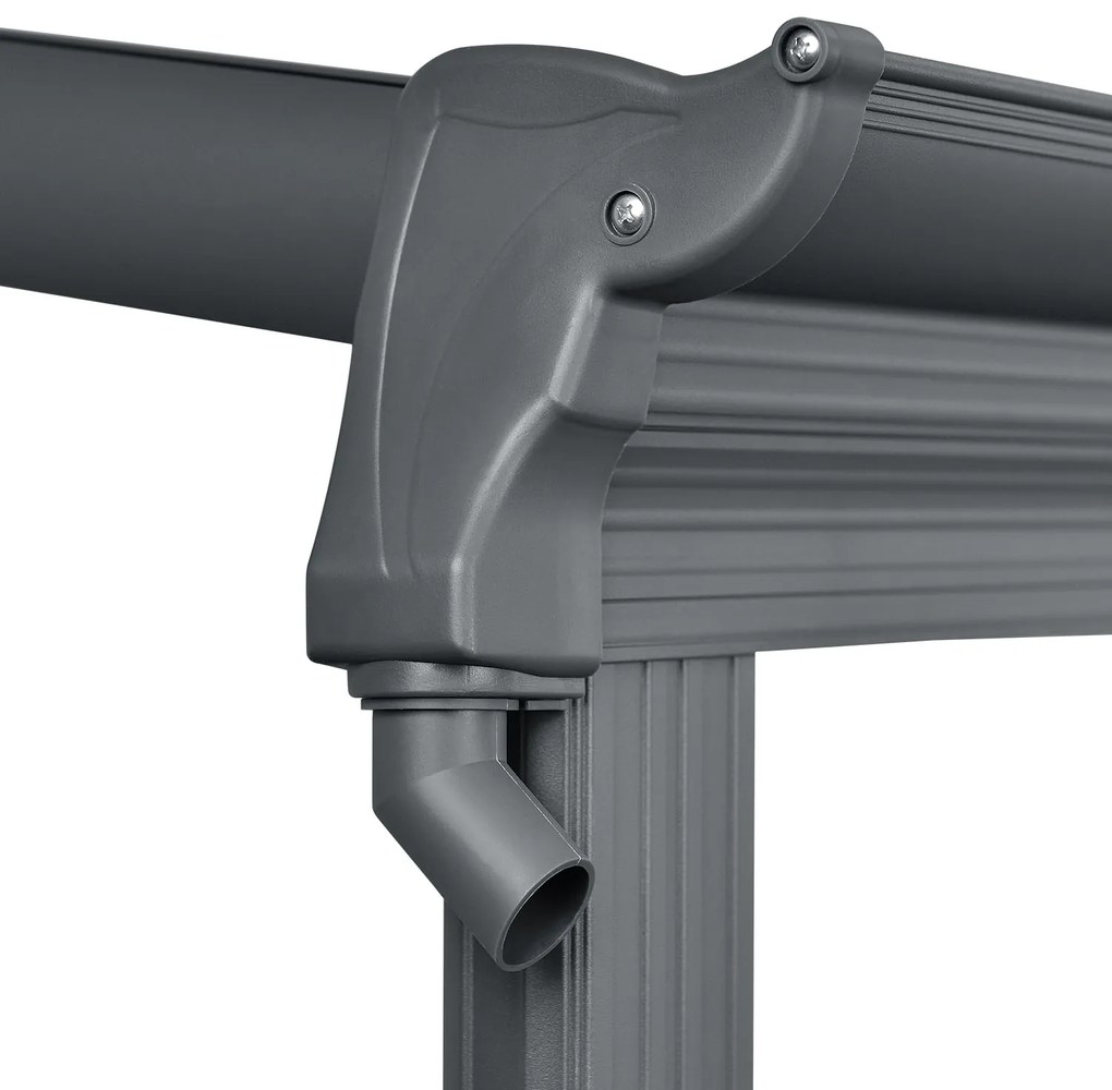 Pergola Borneo 5,5x3m s dvojstennými doskami tmavosivá