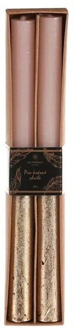 Set de bujii conice, roz/auriu, 2 buc., para fin