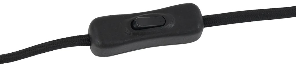 Lampă de masă retro neagră cu sticlă verde - Denise