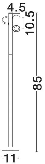 Stalp exterior Spot directionabil IP65 DARMA H-85cm