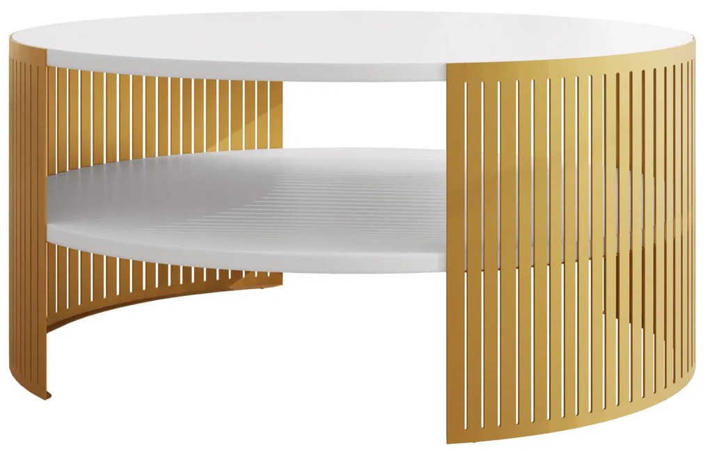 Măsuță de cafea Zentono Gold (auriu + Negru molet) . 1103774