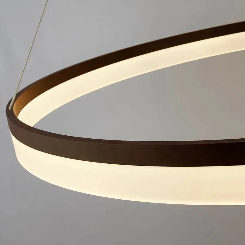 Lustra LED XXL circulara casa scarii Ara 150cm, Bronz