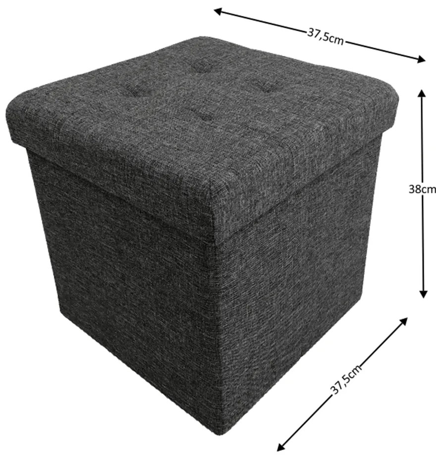 Taburet, gri inchis, FALON