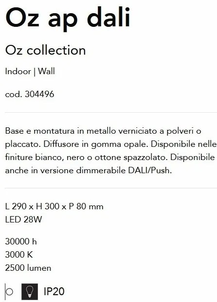 Aplica LED design modern circular OZ AP dali neagra