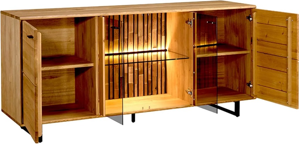 Comodă stejar masiv II Urban, 179 × 49 × 84 cm