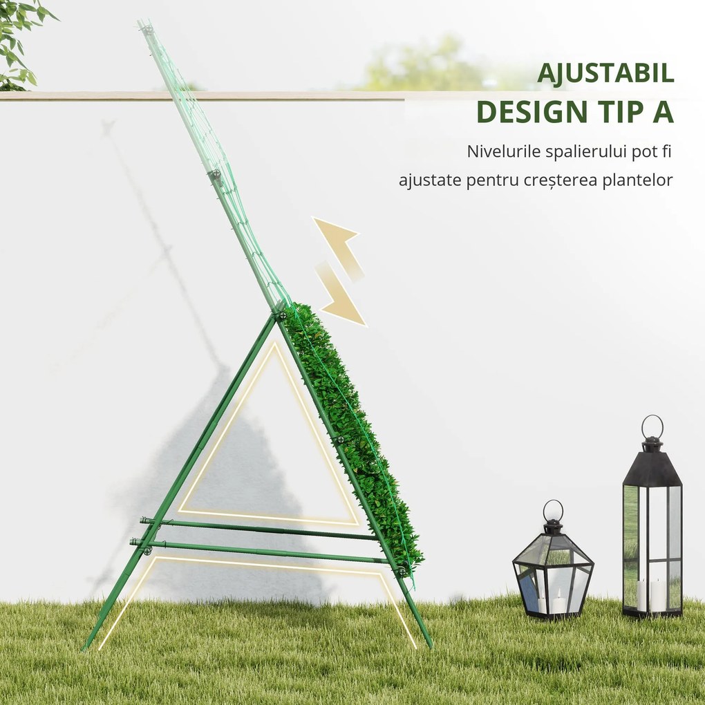 Outsunny Sera de gradina, cadru din otel, PVC, Verde si transparent 250x100x80cm | Aosom Romania