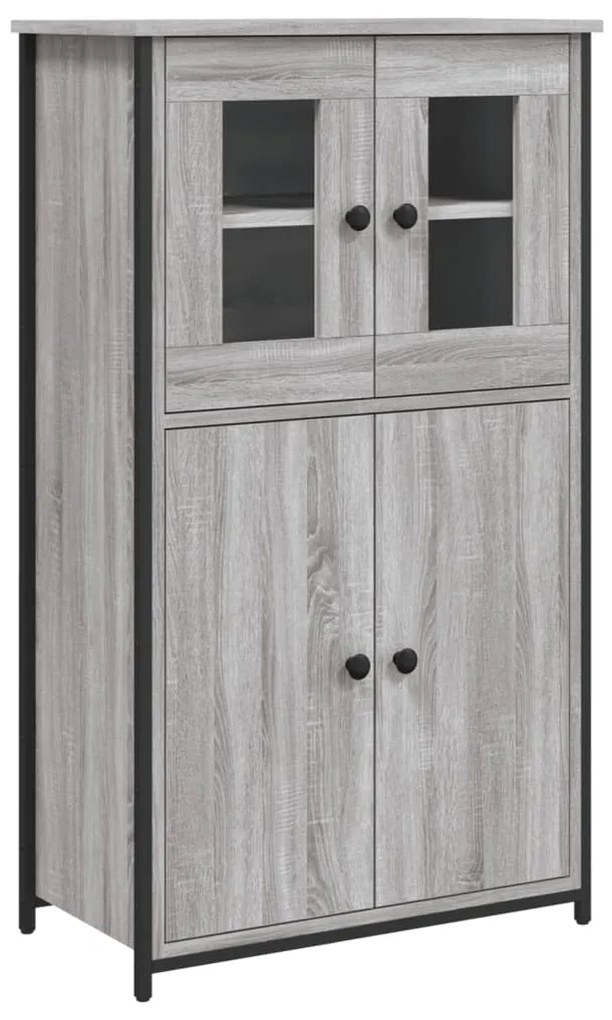 834208 vidaXL Dulap înalt, gri sonoma, 62x32x106,5 cm, lemn prelucrat