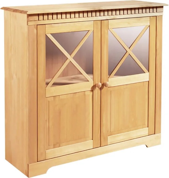 Vitrină în culoare naturală din lemn de pin 95x35 cm Lisa – Støraa