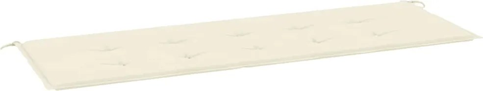 vidaXL Pernă de bancă de grădină, crem, 150x50x4 cm, textil oxford