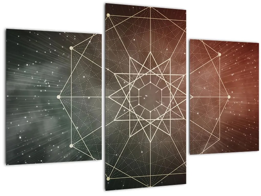 Tablou - Dodecagrama cosmică (90x60 cm)