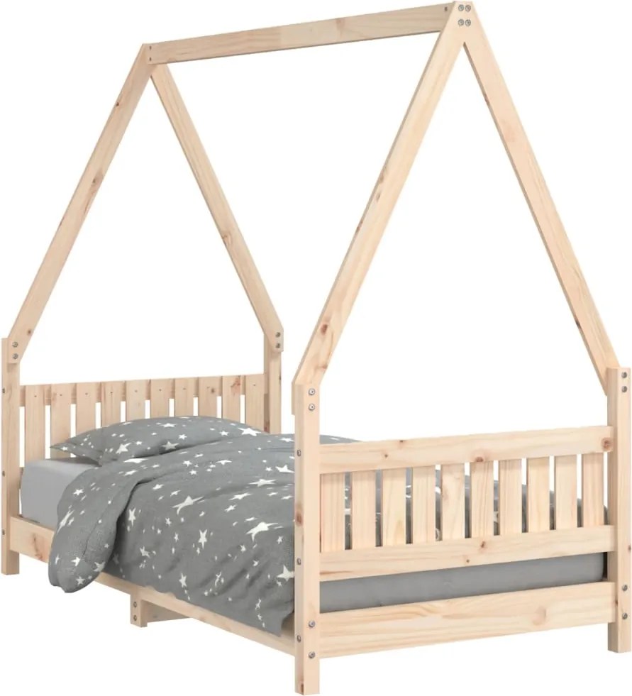 vidaXL Cadru de pat pentru copii, 80x160 cm, lemn masiv de pin