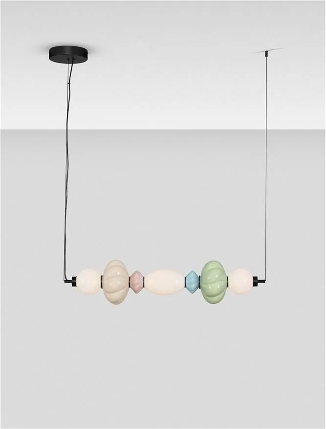 Pendul LED decorativ ceramic Verde, Albastru, Alb, Roz, Bej, ONETA