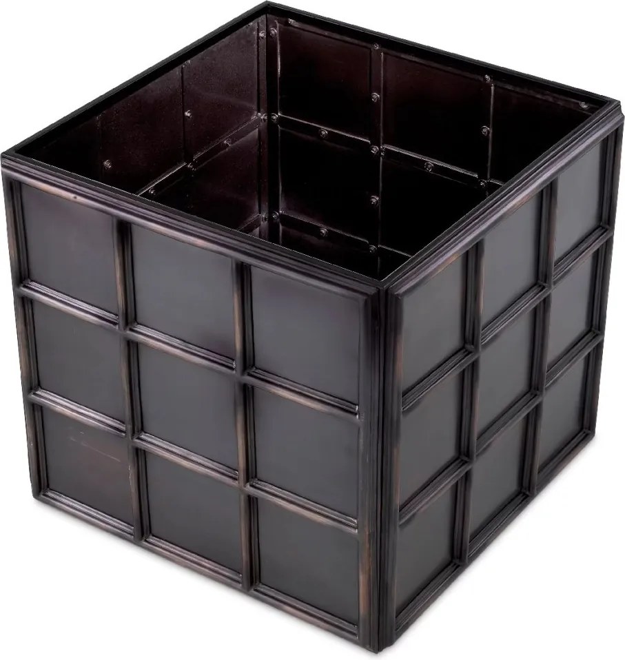 Ghiveci, Vas decorativ din otel inoxidabil Grid M bronz vintage