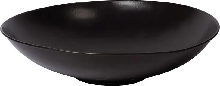 Bol servire, negru, din metal, Extra