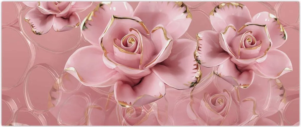 Tablou - Decor floral (120x50 cm)