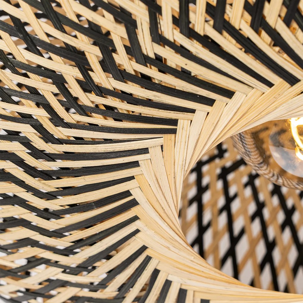 Plafoniera orientala din bambus negru 50 cm - Ostrava