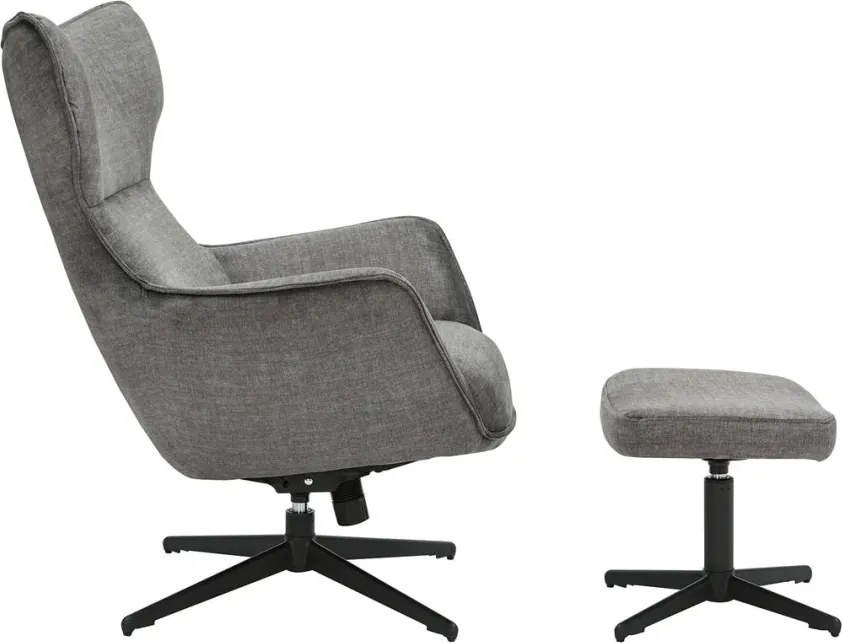 Fotoliu pivotant VOGUE catifea gri