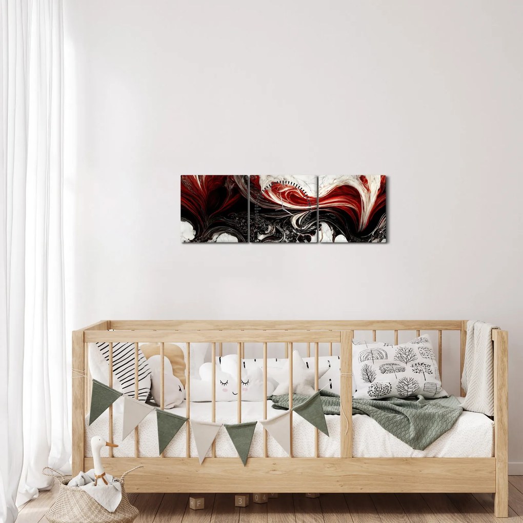 Tablou - Abstracție modernă (cu ceas) (90x30 cm)