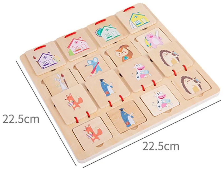 Unde s-a ascuns, un joc de logică din lemn cu deschidere