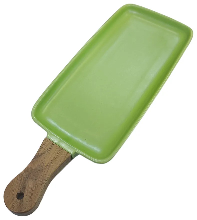 Platou verde RUBEN, 11x31cm, Cu maner