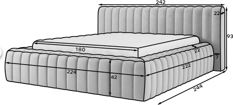 Pat lemn masiv Carilla 140/160/180x200 cm Personalizabil - Royal 18, 180x200