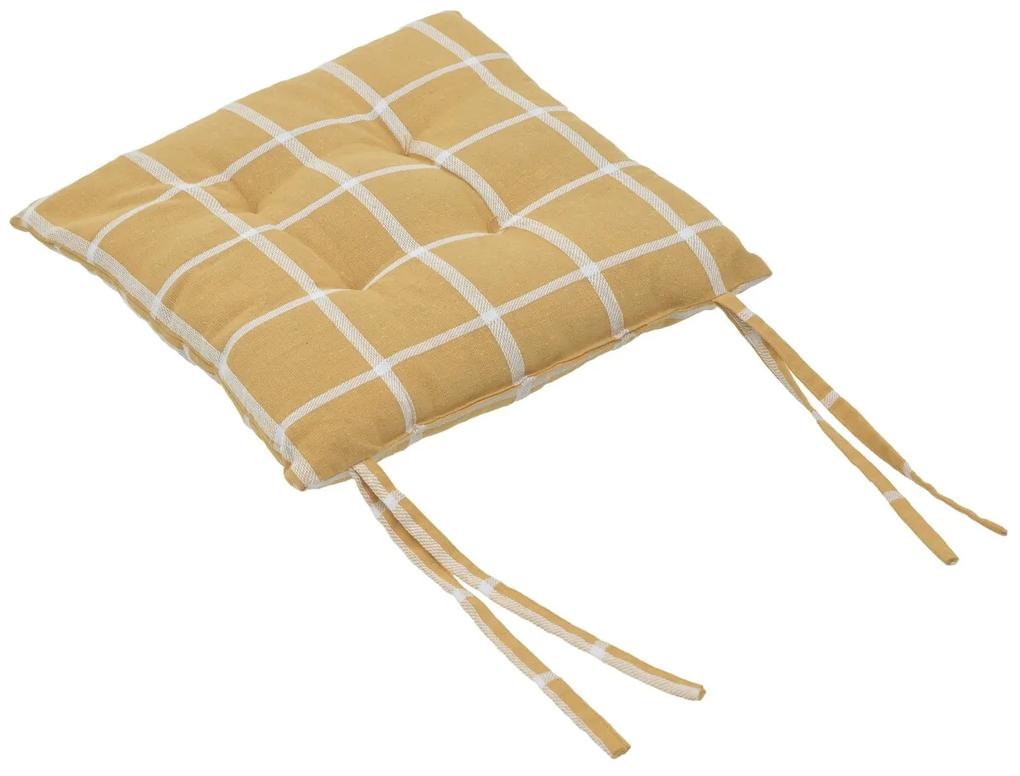 Perna pentru scaun InArt, 40x40 cm, policoton, galben mustar