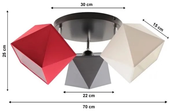 Lustră aplicată DIAMENT 3xE27/60W/230V