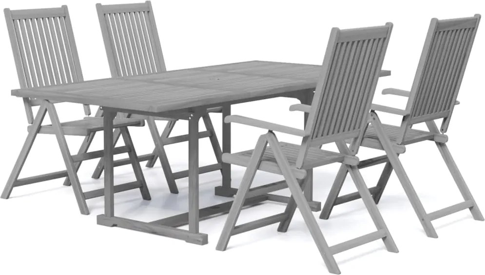vidaXL Set mobilier de grădină, 5 piese, lemn masiv de acacia