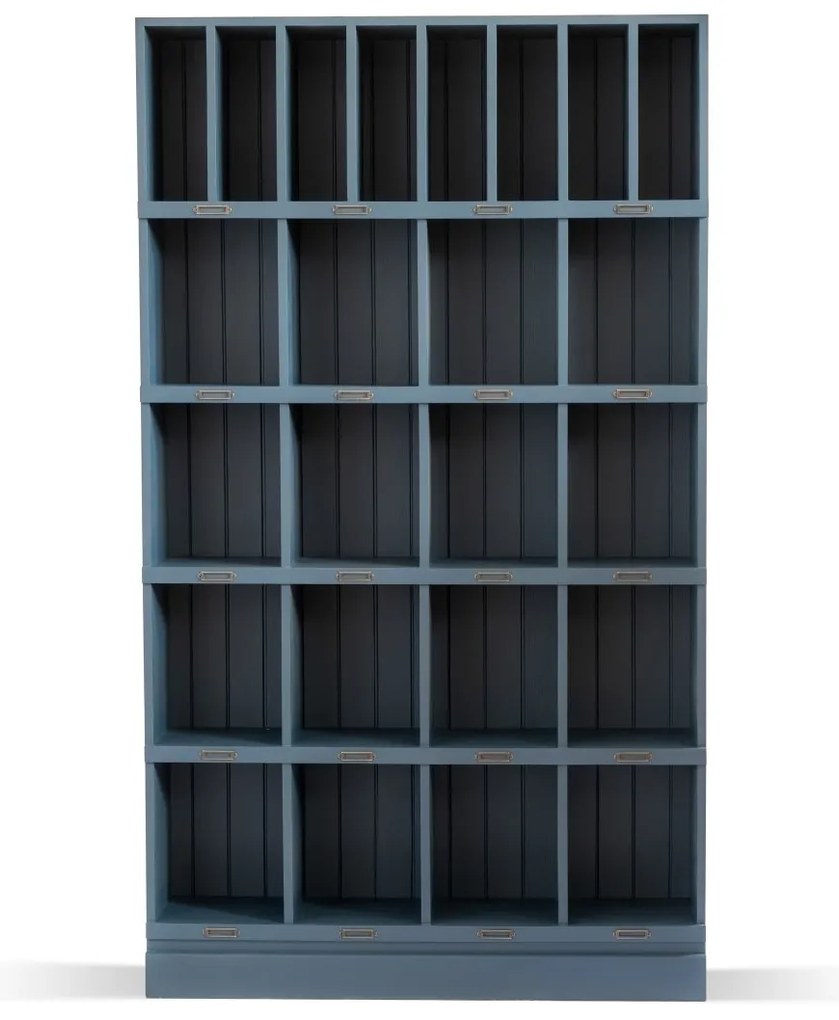 Biblioteca din lemn de pin, 16 rafturi, Library
