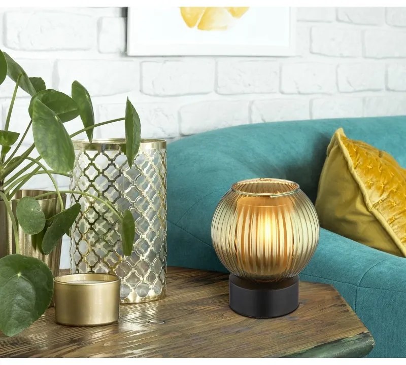 Veioza/Lampa de masa design modern ZUMBA negru/verde
