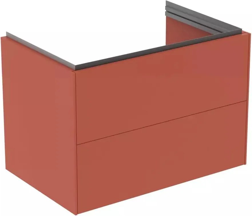 Dulap baza suspendat Ideal Standard Atelier Conca 2 sertare rosu - oranj 80 cm