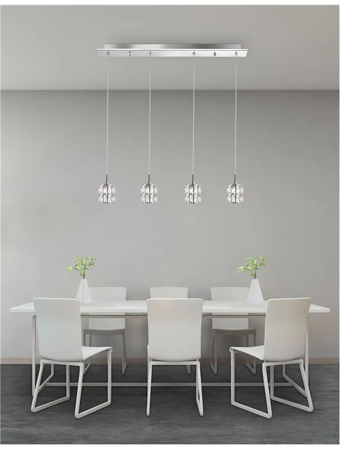 Lustra eleganta design modern cu 4 pendule Nice NVL-8538104