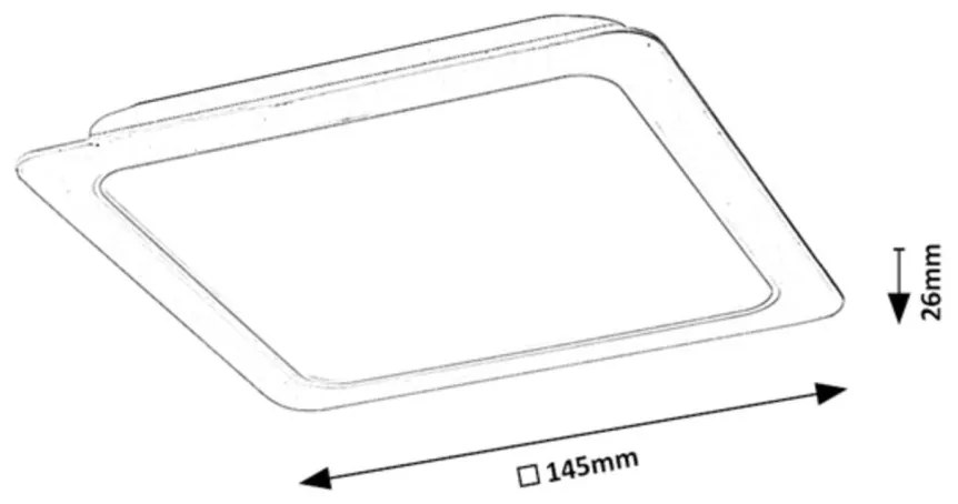 Spot LED incastrabil design modern Shaun alb 14,5x14,5cm