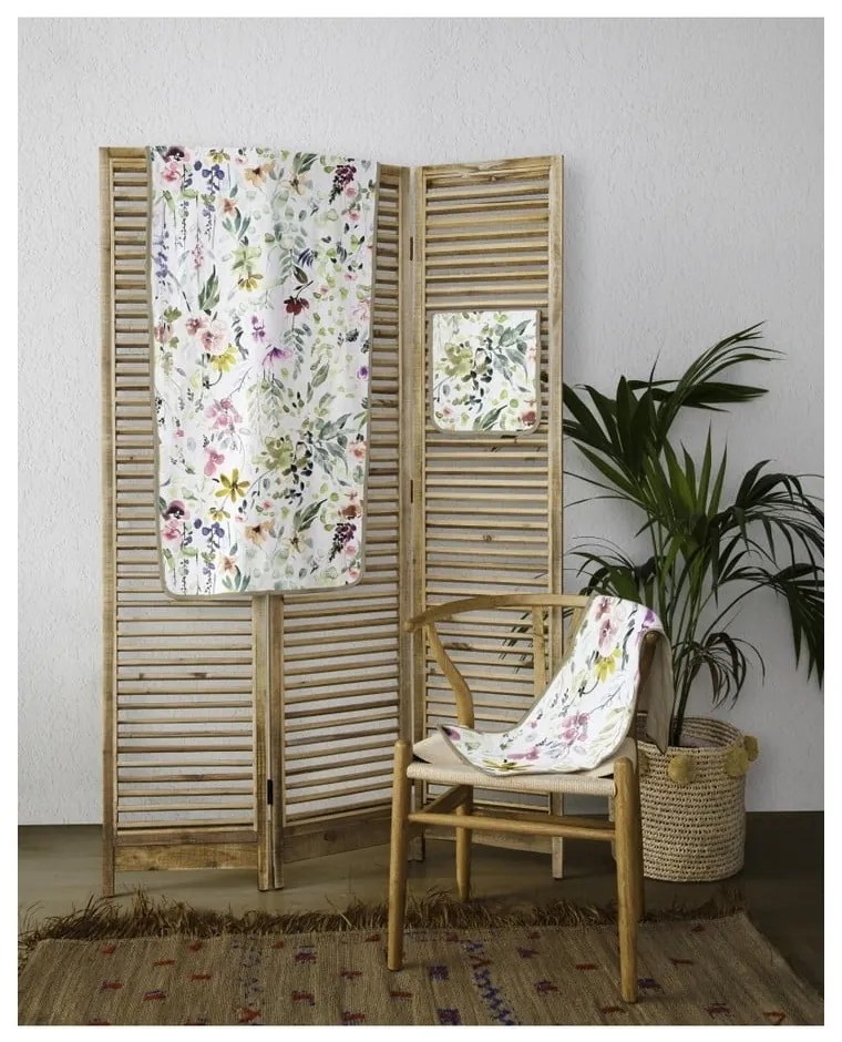 Set 3 prosoape din bumbac și microfibră Surdic Calm Flowers