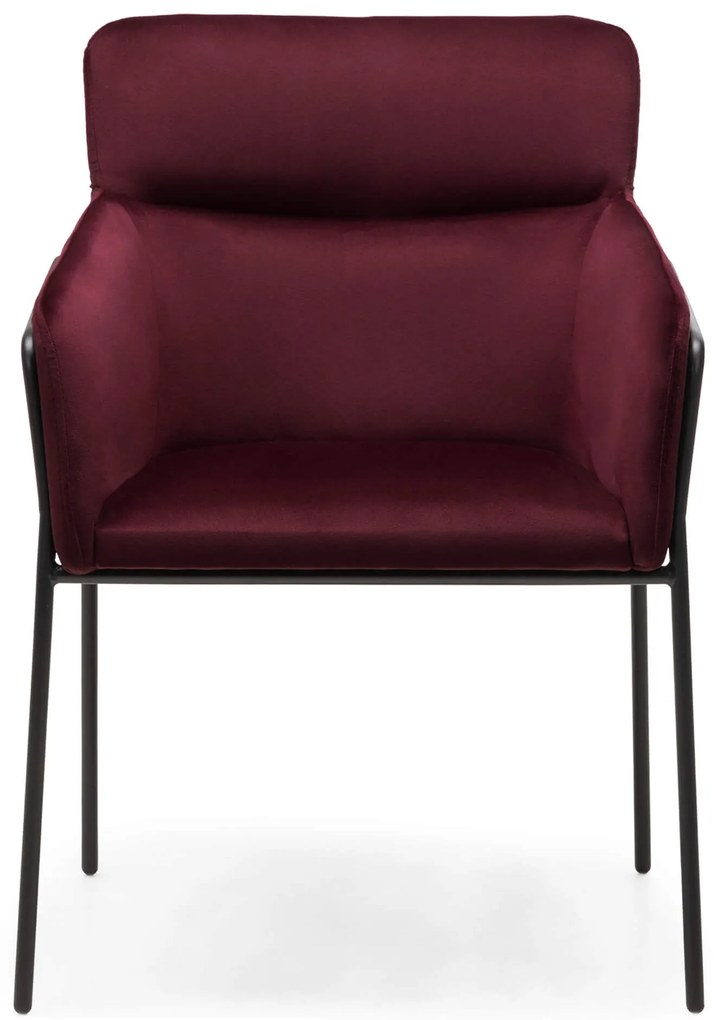 Fotoliu design bordo HELSINKI VELVET