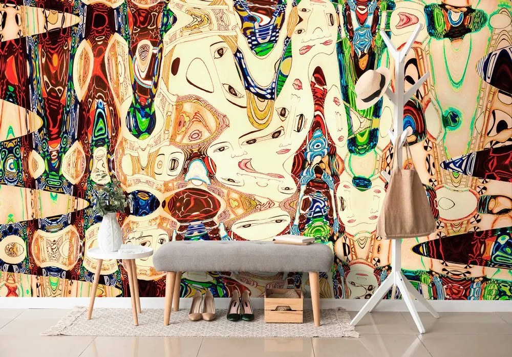 Tapet mama în design abstract