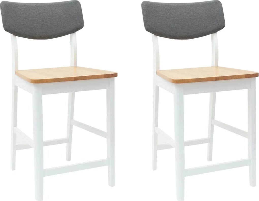 vidaXL Scaune de dining 2 pcs Alb 48 x 49 x 95 cm