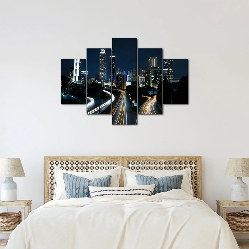Tabloul metropolei nocturne (150x105 cm)