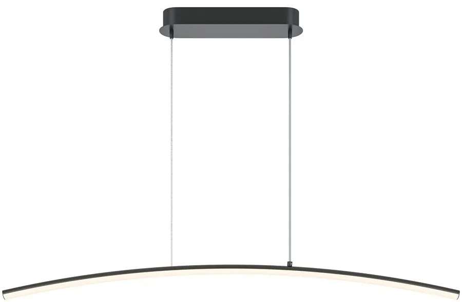 Lustra LED suspendata design minimalist Curve negru