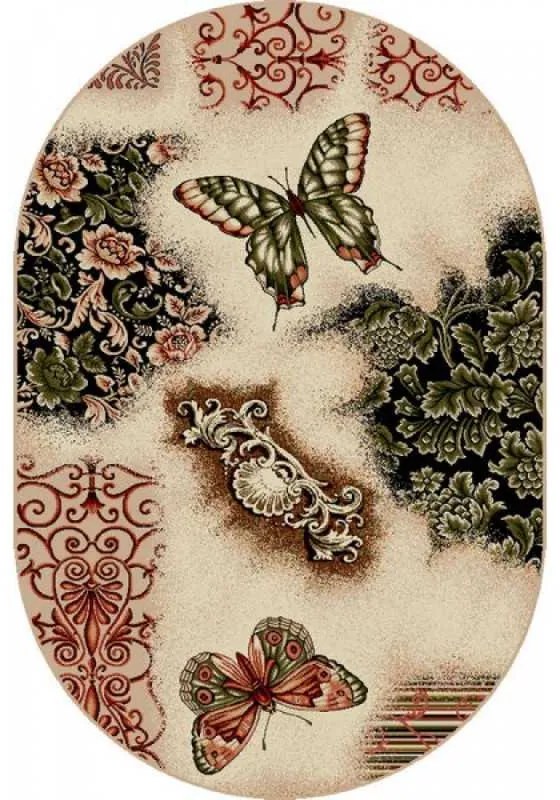 Covor modern oval lotus fluturi 1607 Selectează mărime: 150 X 230