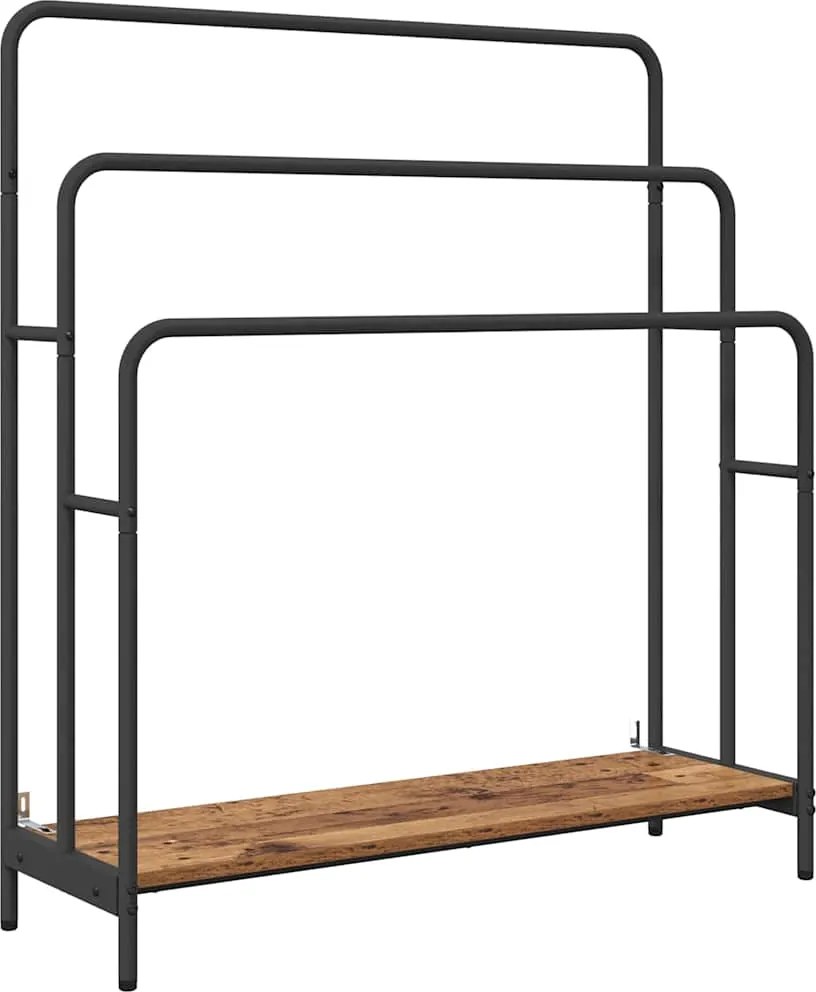 vidaXL Stativ pentru haine Lemn vechi 90 x 30 x 100,5 cm Lemn compozit