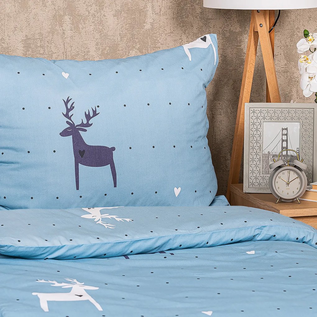 Lenjerie de pat din bumbac 4Home Deer Love, 220 x200 cm, 2 bucăți 70 x 90 cm