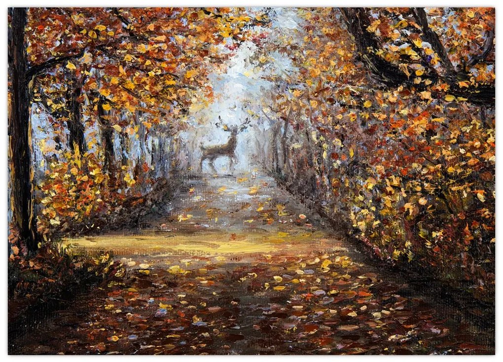 Tablou pe sticlă - Spiritul pădurii (70x50 cm)