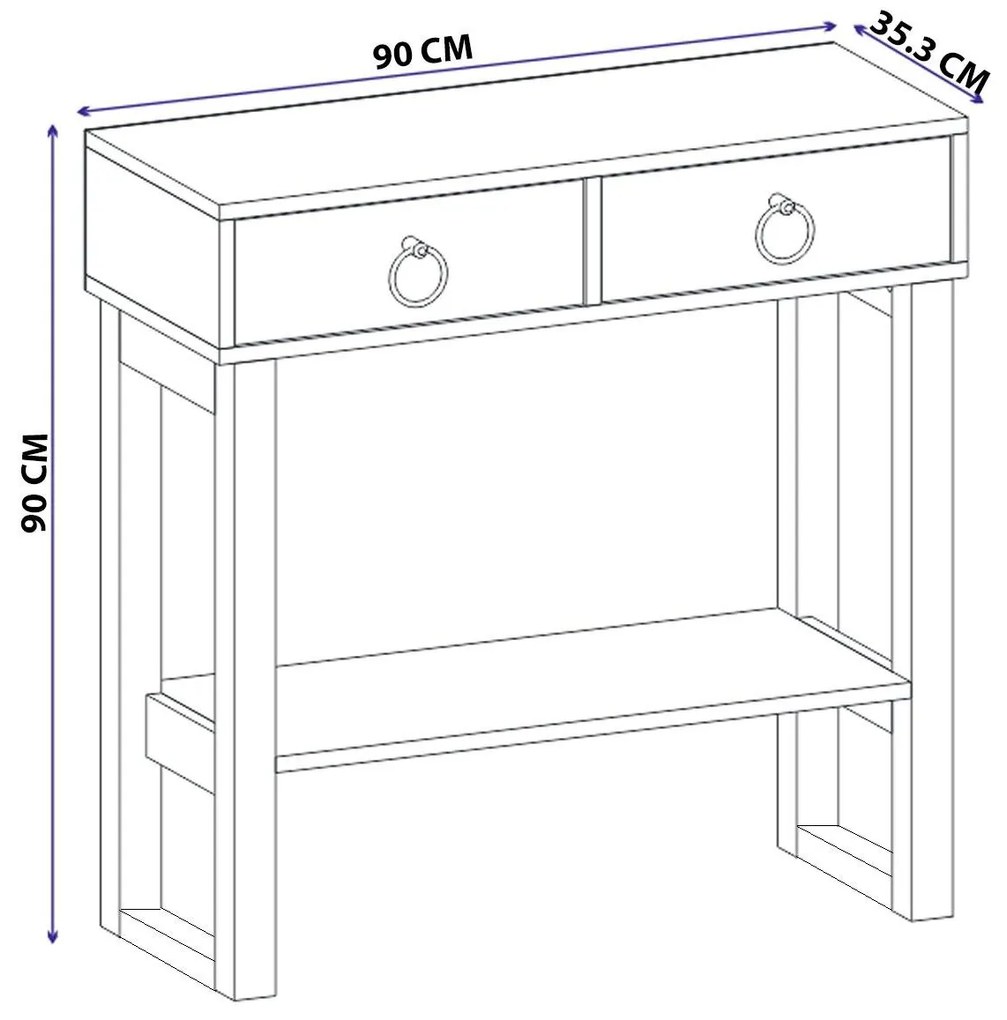 Măsuță consolă Lukada (pin atlantic) . 1094814