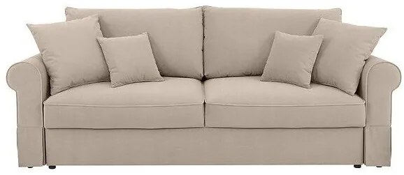 Canapea extensibilă Boston 271 Cutie de pat, Beige, 99x239x97cm, 98 kg, Picioare: Plastic
