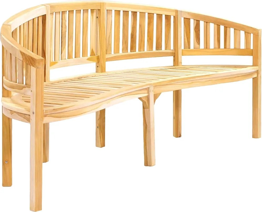 vidaXL Bancă în formă de banană, 200 cm, lemn masiv de tec